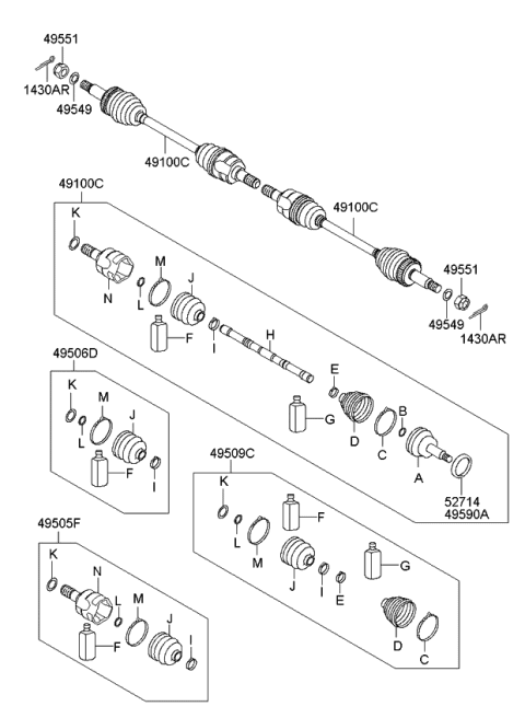 2010 Kia Sorento Tone Wheel-Rear Diagram for 496900W000