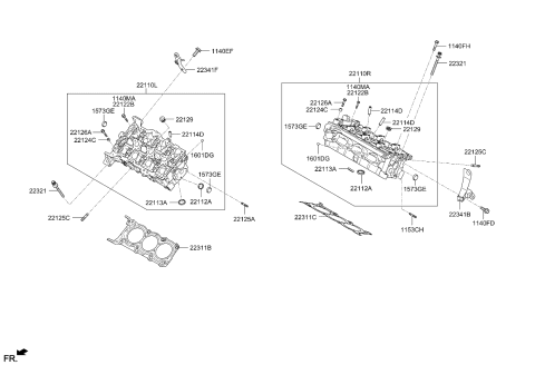 2009 Kia Sorento Cylinder Head Diagram 2