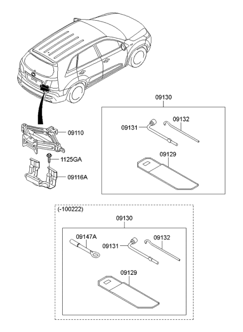 2011 Kia Sorento Tool Set-OVM Diagram for 091301U100