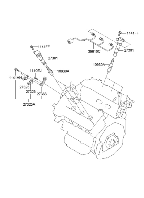 2011 Kia Sorento Spark Plug & Cable - Diagram 2