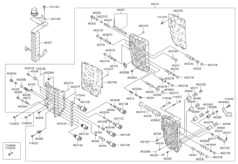 2010 Kia Sorento Valve-Solenoid Diagram for 463133B060