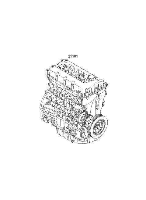 2011 Kia Sorento Engine Assembly-Sub Diagram for 211012GK03