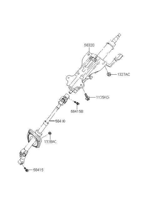 2010 Kia Sorento Bolt Diagram for 564152B000