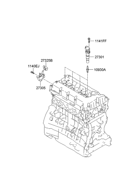 2012 Kia Sorento Spark Plug & Cable Diagram 1