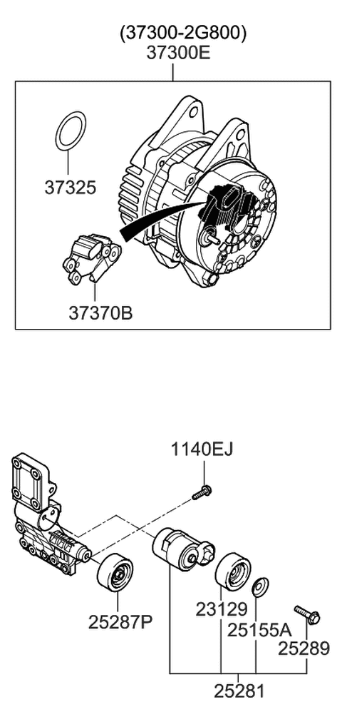 2011 Kia Sorento Alternator Diagram 5