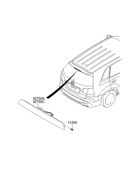 2012 Kia Sorento High Mounted Stop Lamp Diagram