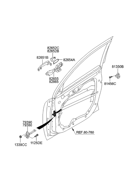 2009 Kia Sorento Locking-Front Door Diagram