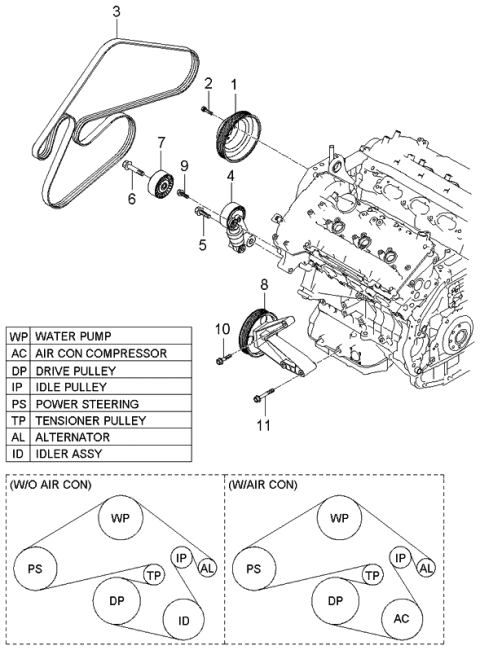 2006 Kia Sedona Water Pump Diagram