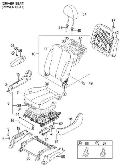 2006 Kia Sedona Seat-Front Diagram 8