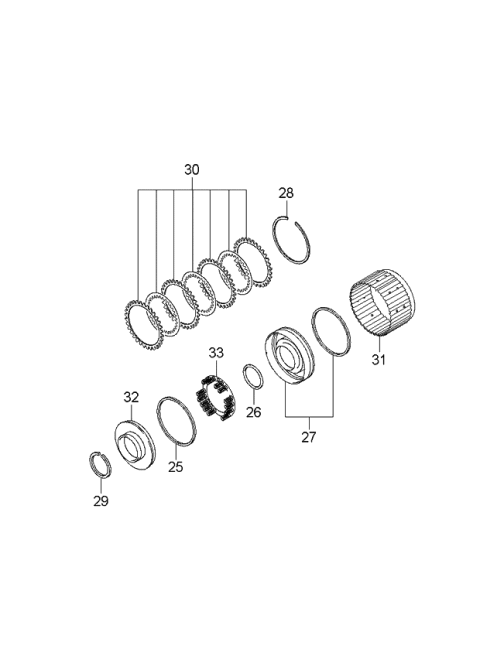 2006 Kia Sedona Transaxle Clutch-Auto Diagram 2