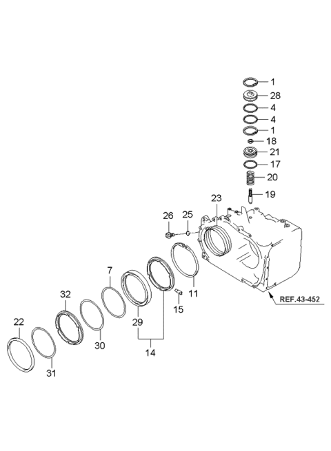 2006 Kia Sedona Transaxle Brake-Auto Diagram 2