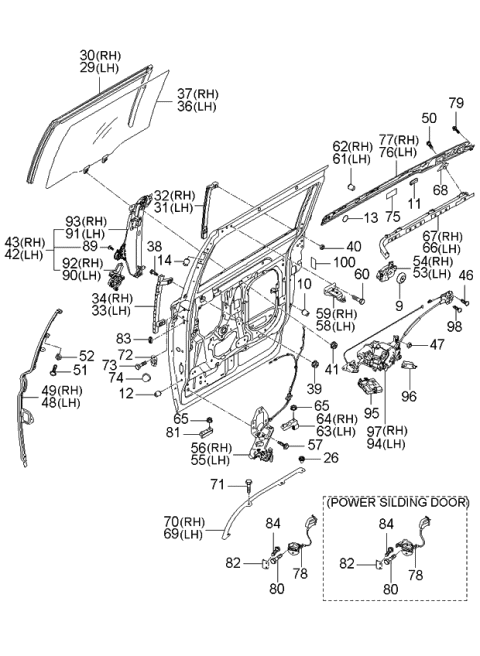 2006 Kia Sedona Roller Arm Assembly-Rear D Diagram for 839704D000