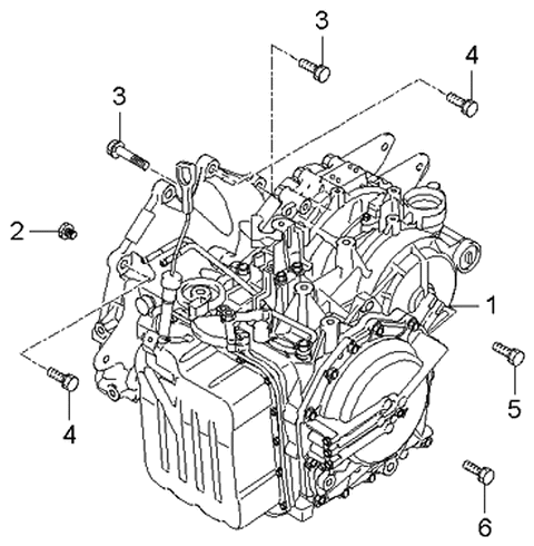 2006 Kia Sedona Transaxle Assy-Auto Diagram