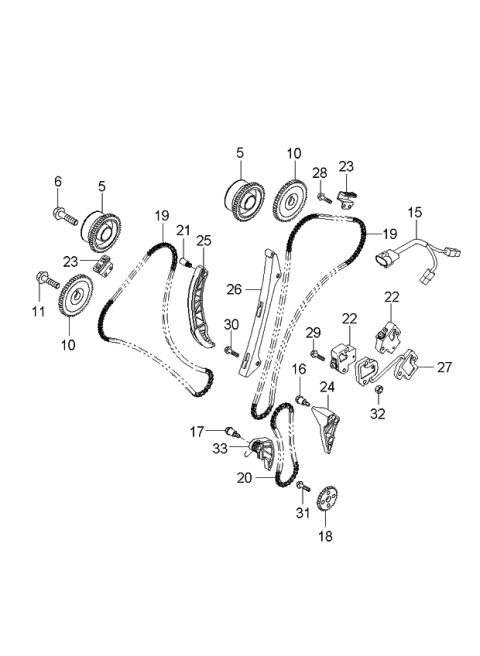 2006 Kia Sedona Sprocket-Exhaust Camshaft Diagram for 242213C100