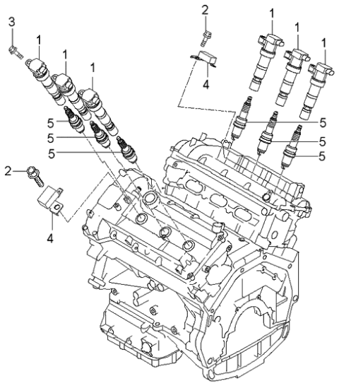 2006 Kia Sedona Spark Plug Assembly Diagram for 1881408051