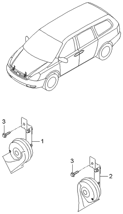 2006 Kia Sedona Horn Diagram