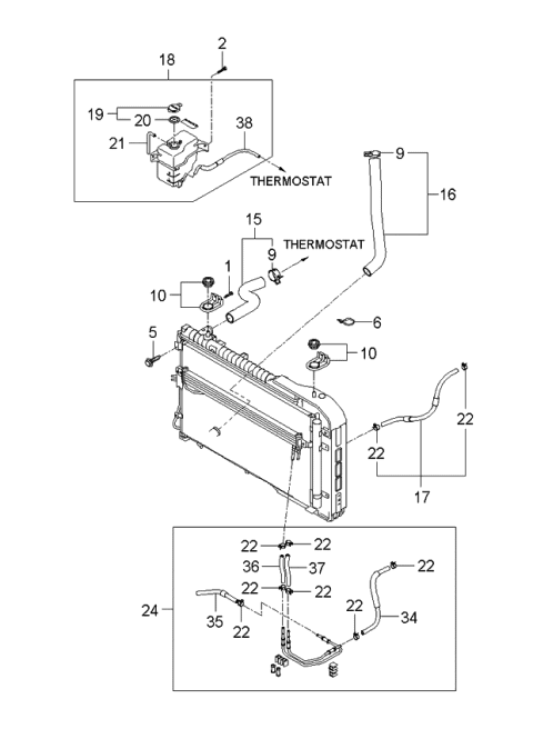 2006 Kia Sedona Engine Cooling System Diagram 2