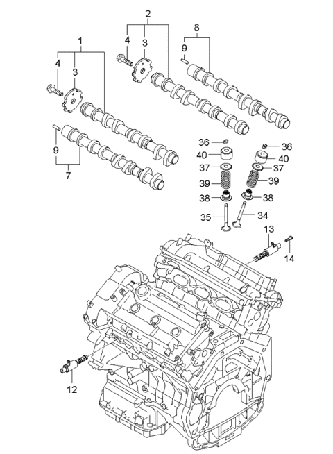 2006 Kia Sedona Valve-Intake Diagram for 222113C100