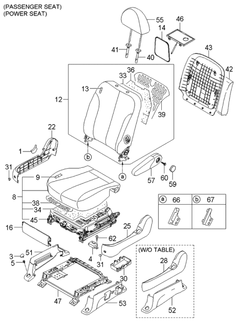 2006 Kia Sedona Seat-Front Diagram 4