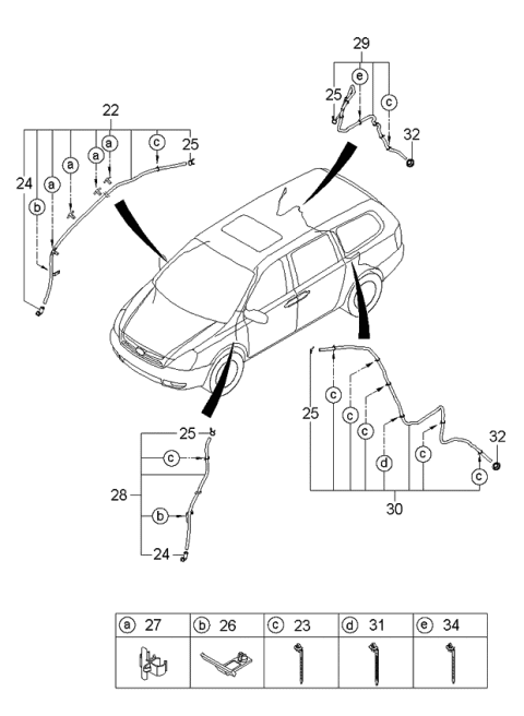 2006 Kia Sedona Hose Assembly-Drain Rear Diagram for 816824D100