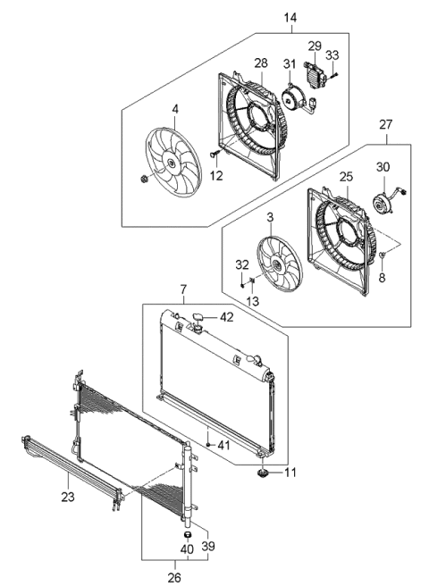 2006 Kia Sedona Engine Cooling System Diagram 1