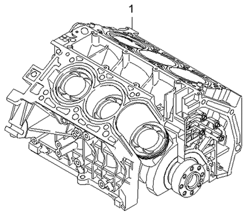 2006 Kia Sedona Short Engine Assy Diagram