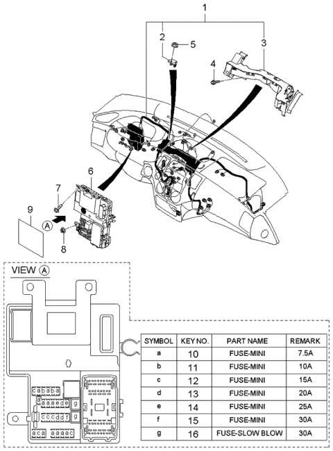 2006 Kia Sedona Wiring Assembly-Main Diagram for 911064D890