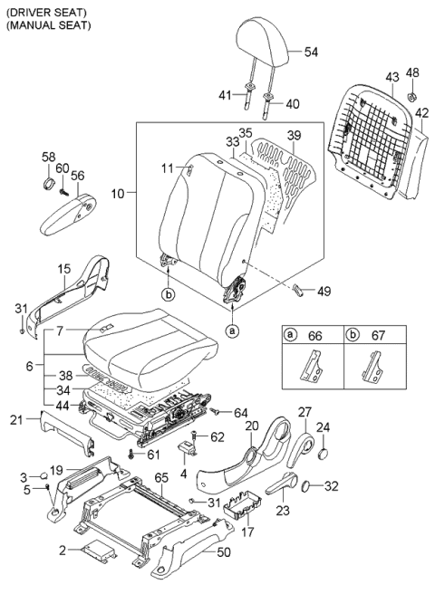 2006 Kia Sedona Cushion Assembly-Front Seat Diagram for 881004D331KS2