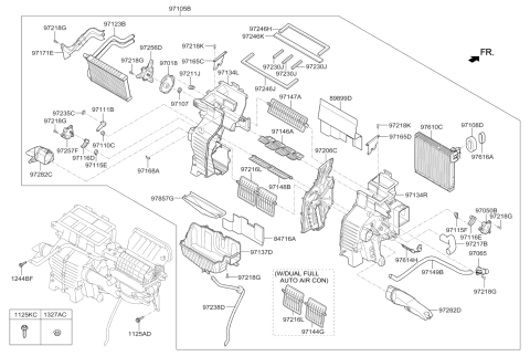 2016 Kia Sedona Case-Heater & EVAPORATOR Diagram for 97135A9300