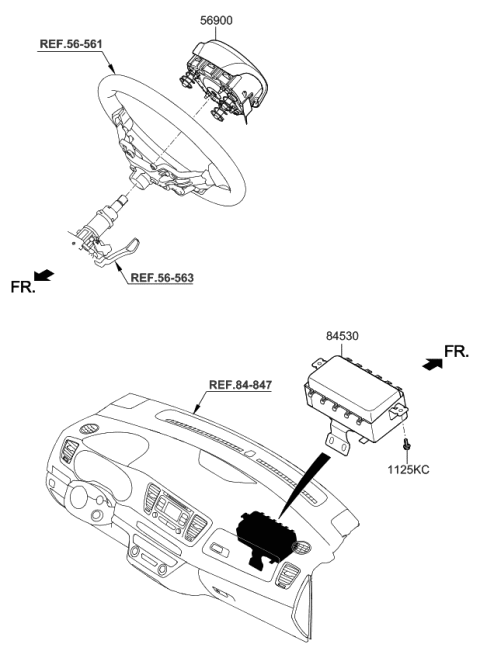 2017 Kia Sedona Air Bag System Diagram 1