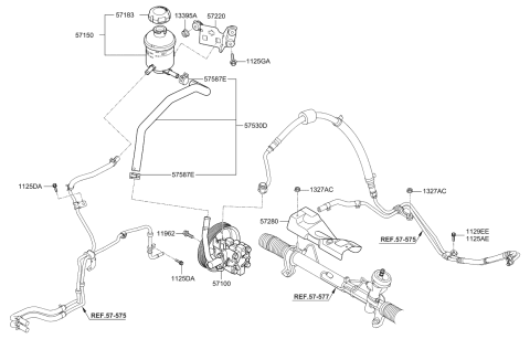 2015 Kia Sedona Bracket Assembly-Power Steering Oil Diagram for 57220A9000