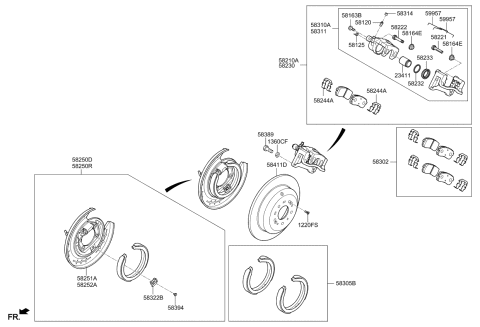 2016 Kia Sedona Rear Wheel Brake Diagram