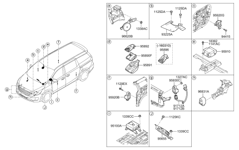 2015 Kia Sedona COUPLER-Lane Departure Warning System Diagram for 95892A9500