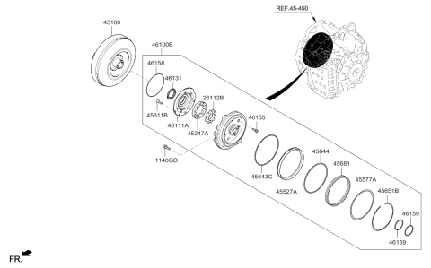 2016 Kia Sedona Oil Pump & Torque Converter-Auto Diagram