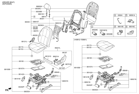 2017 Kia Sedona Knob-Front Seat Recliner Diagram for 88194A9020WK