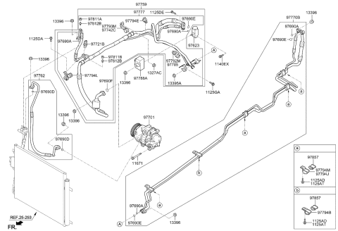 2018 Kia Sedona Air Condition System-Cooler Line Diagram 1