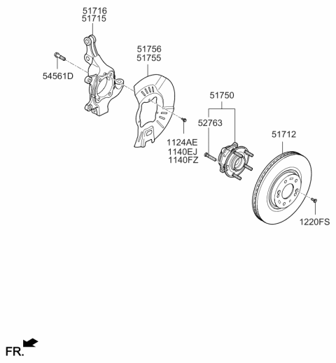 2017 Kia Sedona Front Axle Diagram