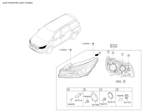2015 Kia Sedona Head Lamp Diagram 1