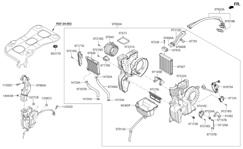 2015 Kia Sedona A/C System-Rear Diagram