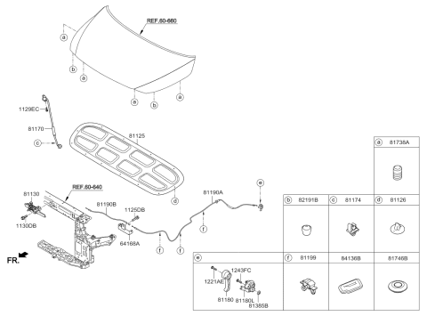 2017 Kia Sedona Hood Trim Diagram