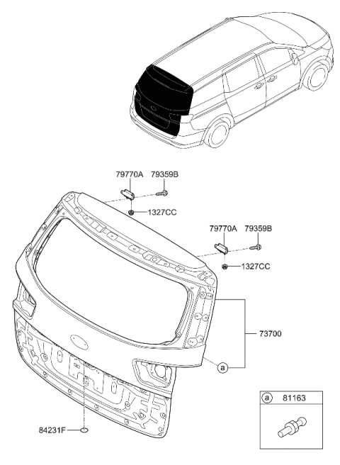 2016 Kia Sedona Tail Gate Diagram