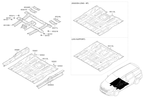 2016 Kia Sedona Panel-Floor Diagram 1