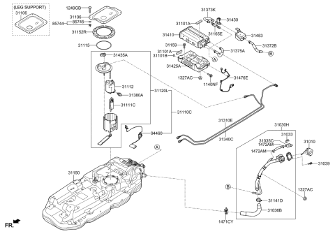 2017 Kia Sedona Pac K Diagram for 31030A9510