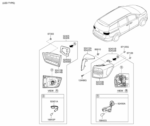 2018 Kia Sedona Rear Combination Lamp Diagram 2