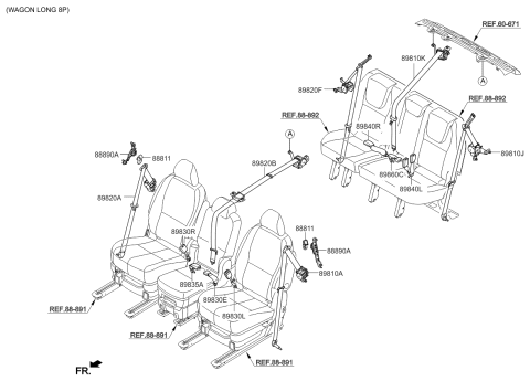 2015 Kia Sedona Rear Seat Belt Diagram 2