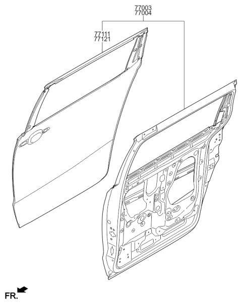 2017 Kia Sedona Rear Door Panel Diagram