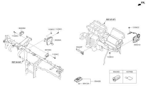 2017 Kia Sedona Module Assembly-Smart Key Diagram for 95480A9000