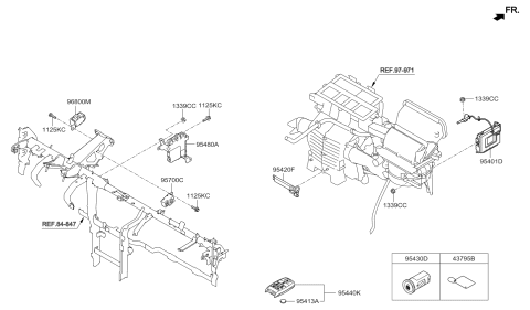 2017 Kia Sedona Unit Assembly-Bcm & Receiver Diagram for 95400A9510