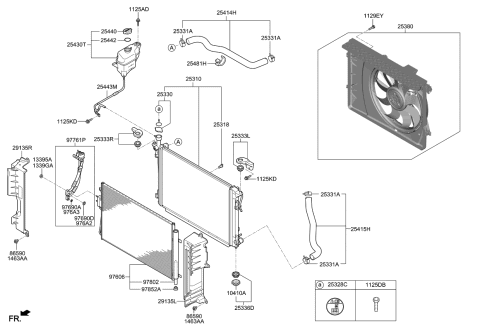 2021 Kia Sedona Condenser Assembly-Cooler Diagram for 97606A9200