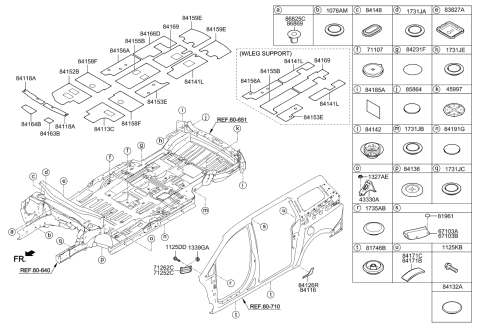 2021 Kia Sedona Bracket-Foot Rest Diagram for 64318A9000